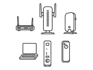 Modern Internet Modem Vector Illustration