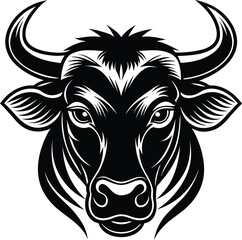 Obraz premium Bull head logo vector illustration