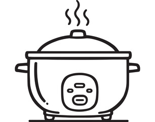 Modern Kitchen Rice Cooker Appliance Icon