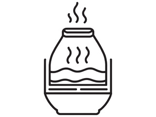 Modern minimalistic humidifier line art vector