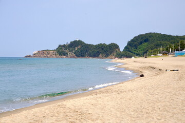 View of Coastal Cliffs from Deoksan Beach