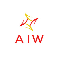 AIW Letter Initial Logo Design Template Vector Illustration