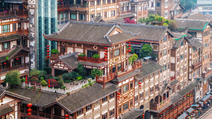 Traditional Chinese Architecture in a City Center