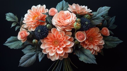 A bouquet of meticulously crafted paper flowers.