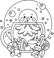 vector illustration of a scary halloween ghost