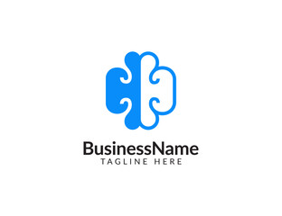 modern abstract colorful brain logo icon
