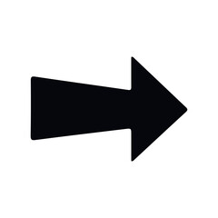 minimalist black right arrow icon on white background