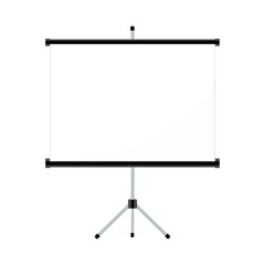 Projector screen vector in white background