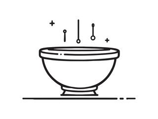Simple Line Art Of Mixing Bowl