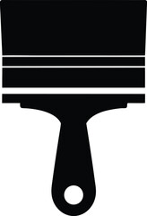 Black brush tool icon shows a painting object with a transparent background