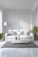 modern living room interior. Generative AI