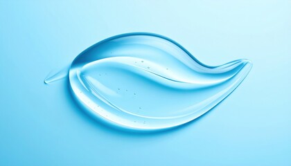 Clear Gel Cosmetic Product On Light Blue Background