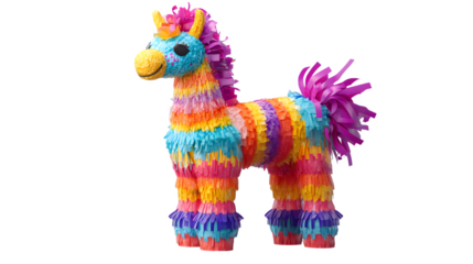 realistic Cinco de Mayo mockup, front view with a piñata, isolated on transparent background