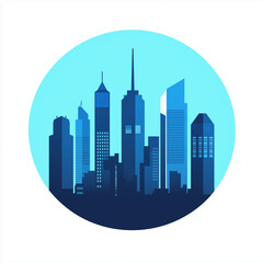 city skyline vector illustration. Generative AI