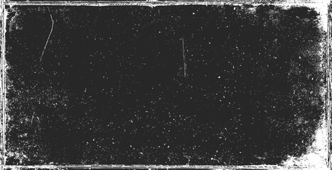 Texture of old surface on black background with white scratches. Worn, torn, weathered effect. Distressed black texture.Vector illustration, EPS 10.