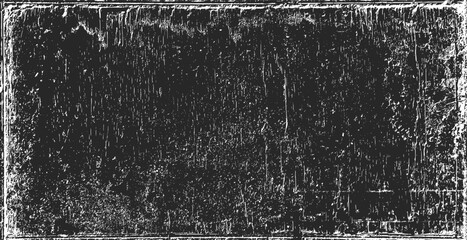 Texture of old surface on black background with white scratches. Worn, torn, weathered effect. Distressed black texture.Vector illustration, EPS 10.