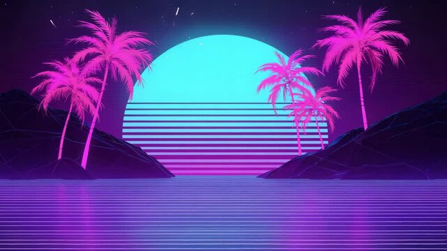  Retrowave Synthwave Sunset