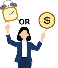 タイムパフォーマンスを気にするビジネスウーマン