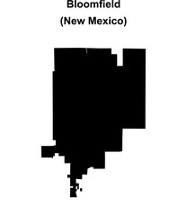 Bloomfield (New Mexico) blank outline map
