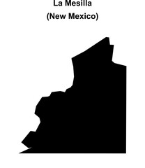 La Mesilla (New Mexico) blank outline map