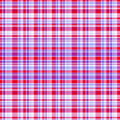 Red and Blue Plaid Fabric Pattern Seamless Repeat