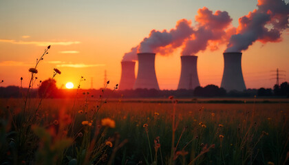 Nuclear station and wind turbine