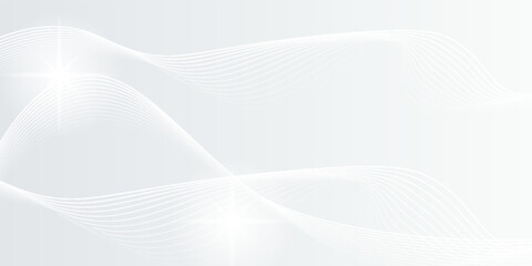 white and gray abstract background with flowing lines