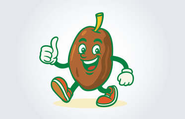 Dates Mascot Cartoon Character Logo Template