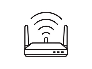 Wireless Internet Router Network Connection Vector