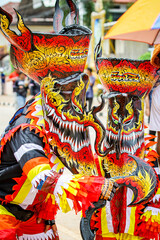 Phi Ta Khon is the name of performance in which performers wear scary and ugly but colorful masks,...