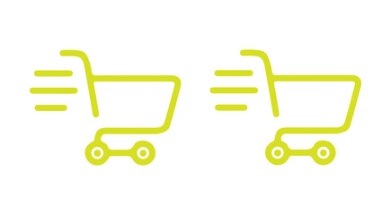 yellow shopping cart icon
