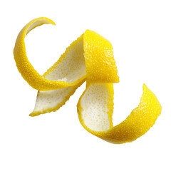 peel: lemon zest on transparent background