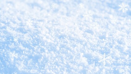 Obraz premium Closeup Snowy Texture Background with White Flakes