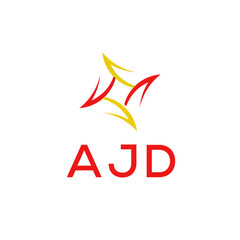 AJD letter logo design with white background in illustrator, vector logo modern alphabet font overlap style. calligraphy designs for logo, Poster, Invitation, etc.