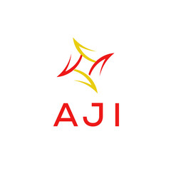 AJI letter logo design with white background in illustrator, vector logo modern alphabet font overlap style. calligraphy designs for logo, Poster, Invitation, etc.