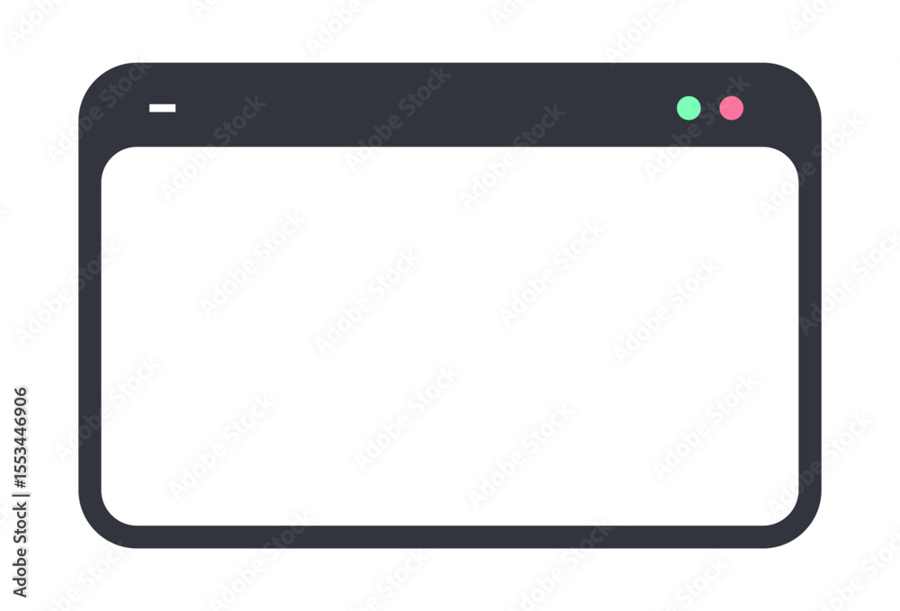 Poster minimal blank browser window. webpage mockup template with simple ui
