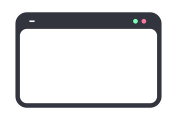 Minimal Blank Browser Window. Webpage Mockup Template with Simple UI