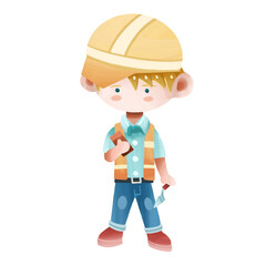 Builder man prefession cartoon png