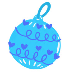 Blue Christmas Ornament