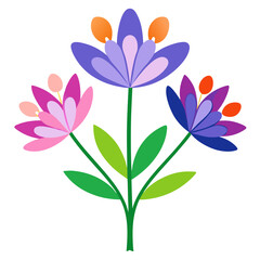 agapanthus-colorful-on-white-background