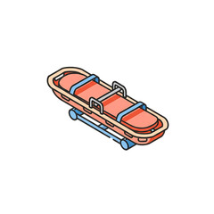 Naklejka premium Emergency stretcher for patient transportation and rescue.