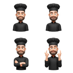 Four Chefs in Black