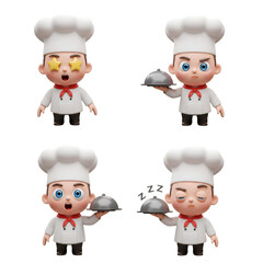 Sleepy Cartoon Chefs
