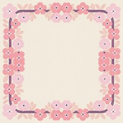 pink background with a frame