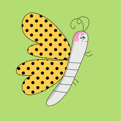 colorful butterflies. Baby shower design elements. Party invitation, birthday celebration. Spring,summer decor