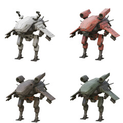 Three Futuristic Robots