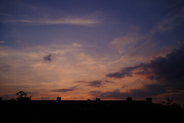 sunset in the sky
