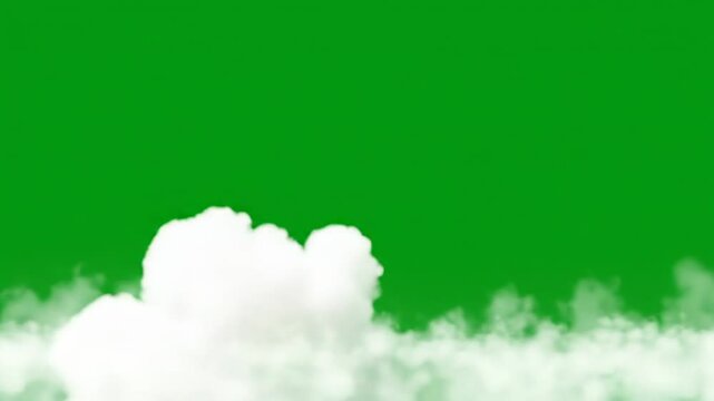 White vapor effect moving low across green background, perfect for horror scenes, transitions, or magical FX



