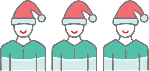 Minimalist Christmas Choir Singing Icon.