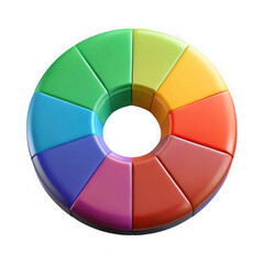 Obraz premium Colorful donut shape on transparent background